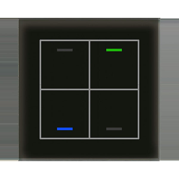 MDT technologies Glastaster II Light 4-fach RGBW, sw, neutral BE-GTL4TS.01S